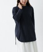 【ピエロ/Pierrot】のコットンロングスリーブTシャツ 大人の最旬トレンドファッション＆コーディネート founy(ファウニー) ファッション Fashion レディースファッション Fashion for Women トップス・カットソー Cut & Sew Tops シャツ・ブラウス・オフィスカジュアル Elegant Blouses & Button-Ups ロングTシャツ・Tシャツ Longline T-Shirts & Tees シンプル Simple, Minimal スリーブ Sleeve, Long Sleeve / Short Sleeve プチプライス・低価格 Affordable / Budget Price リラックス Relax, Relaxed Fit ロング Long, Long-Length 吸水 Absorbent, Quick-Dry thumbnail 165cm / ネイビー / M|ID: prp329100004973029 ipo3291000000037288258