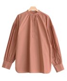 【ピエロ/Pierrot】の【アウトレットSALE!】バンドカラーボリュームスリーブシャツ 大人の最旬トレンドファッション＆コーディネート founy(ファウニー) ファッション Fashion レディースファッション Fashion for Women トップス・カットソー Cut & Sew Tops シャツ・ブラウス・オフィスカジュアル Elegant Blouses & Button-Ups ボリューム袖・フリルスリーブブラウス Voluminous & Ruffle Sleeves / Puffy Sleeve Tops アウトレット Outlet / Clearance ギャザー Gathered, Ruffled プチプライス・低価格 Affordable / Budget Price thumbnail ベイクドピンク|ID: prp329100004973032 ipo3291000000037288270