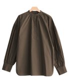 【ピエロ/Pierrot】の【アウトレットSALE!】バンドカラーボリュームスリーブシャツ 大人の最旬トレンドファッション＆コーディネート founy(ファウニー) ファッション Fashion レディースファッション Fashion for Women トップス・カットソー Cut & Sew Tops シャツ・ブラウス・オフィスカジュアル Elegant Blouses & Button-Ups ボリューム袖・フリルスリーブブラウス Voluminous & Ruffle Sleeves / Puffy Sleeve Tops アウトレット Outlet / Clearance ギャザー Gathered, Ruffled プチプライス・低価格 Affordable / Budget Price thumbnail ブラウン|ID: prp329100004973032 ipo3291000000037288271