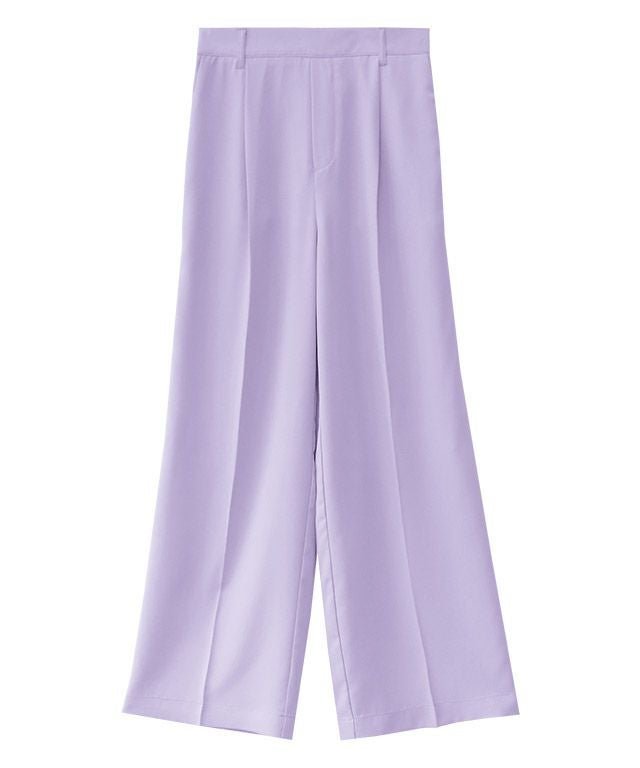 【ピエロ/Pierrot】のリラックスタックパンツ インテリア・キッズ・メンズ・レディースファッション・服の通販 founy(ファウニー) 　ファッション　Fashion　レディースファッション　Fashion for Women　パンツ　Pants & Trousers　センター　Center, Center Line　プチプライス・低価格　Affordable / Budget Price　リラックス　Relax, Relaxed Fit　ルーズ　Loose, Oversized　ワイド　Wide, Wide Fit　ラベンダー|ID: prp329100004973035 ipo3291000000037288284