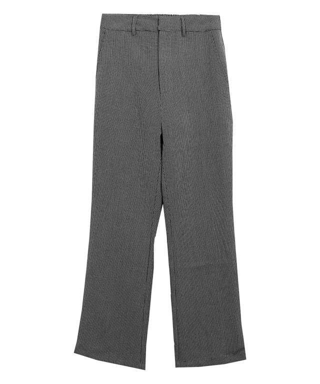 【ピエロ/Pierrot】の【アウトレットSALE!】チェック柄フレアパンツ インテリア・キッズ・メンズ・レディースファッション・服の通販 founy(ファウニー) 　ファッション　Fashion　レディースファッション　Fashion for Women　パンツ　Pants & Trousers　アウトレット　Outlet / Clearance　おすすめ　Recommended / Our Picks　セットアップ　Set-Up, Coordinated Outfit　チェック　Check, Plaid, Tartan　トレンド　Trend, Trending Now　フレア　Flare, Flared　プチプライス・低価格　Affordable / Budget Price　エレガント 上品　Elegant　ブラック|ID: prp329100004973044 ipo3291000000037288318