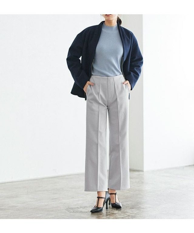 【ピエロ/Pierrot】のカット起毛ピンタックボックスパンツ インテリア・キッズ・メンズ・レディースファッション・服の通販 founy(ファウニー) 　ファッション　Fashion　レディースファッション　Fashion for Women　パンツ　Pants & Trousers　プチプライス・低価格　Affordable / Budget Price　ボックス　Boxy, Box Shape　ライトグレー|ID: prp329100004973050 ipo3291000000037288346