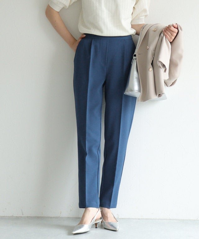 【ピエロ/Pierrot】の高見えすっきりテーパードパンツ 【12サイズ展開】 インテリア・キッズ・メンズ・レディースファッション・服の通販 founy(ファウニー) 　ファッション　Fashion　レディースファッション　Fashion for Women　パンツ　Pants & Trousers　送料無料　Free Shipping　ジップ　Zip, Zipper　センター　Center, Center Line　フラット　Flat, Flat Shoes　プチプライス・低価格　Affordable / Budget Price　リアル　Real, Realistic　エレガント 上品　Elegant　163cm / インディゴブルー / TM|ID: prp329100004973077 ipo3291000000037288462