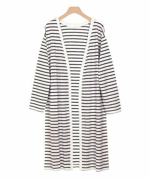 【ピエロ/Pierrot】の【アウトレットSALE!】UVカットスラブロングトッパーカーディガン [Pierrot] インテリア・キッズ・メンズ・レディースファッション・服の通販 founy(ファウニー) 　ファッション　Fashion　レディースファッション　Fashion for Women　トップス・カットソー　Cut & Sew Tops　カーディガン・羽織り　Layered Style Cardigans　レディースパーカー・カジュアルフーディー　Casual Hoodies & Sweatshirts　アウトレット　Outlet / Clearance　フロント　Front, Front Design　プチプライス・低価格　Affordable / Budget Price　ロング　Long, Long-Length　オフホワイト×ネイビー|ID: prp329100004973082 ipo3291000000037288480