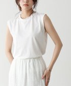【ピエロ/Pierrot】のノースリーブカットソー [Pierrot] 大人の最旬トレンドファッション＆コーディネート founy(ファウニー) ファッション Fashion レディースファッション Fashion for Women トップス・カットソー Cut & Sew Tops キャミソール&ノースリーブ Camisoles & Sleeveless Tops カットソー・ベーシックTシャツ Cut-and-Sewn Tops / Stretch Tees & Basics カットソー Cut and Sewn Top ノースリーブ Sleeveless, No-Sleeve バランス Balance, Style Balance プチプライス・低価格 Affordable / Budget Price thumbnail 167cm / オフホワイト / M|ID: prp329100004973089 ipo3291000000037288512