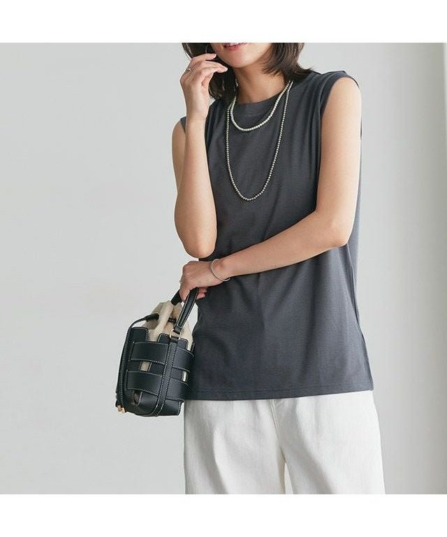 【ピエロ/Pierrot】のノースリーブカットソー [Pierrot] インテリア・キッズ・メンズ・レディースファッション・服の通販 founy(ファウニー) 　ファッション　Fashion　レディースファッション　Fashion for Women　トップス・カットソー　Cut & Sew Tops　キャミソール&ノースリーブ　Camisoles & Sleeveless Tops　カットソー・ベーシックTシャツ　Cut-and-Sewn Tops / Stretch Tees & Basics　カットソー　Cut and Sewn Top　ノースリーブ　Sleeveless, No-Sleeve　バランス　Balance, Style Balance　プチプライス・低価格　Affordable / Budget Price　ノースリーブカットソー|ID: prp329100004973089 ipo3291000000037288519