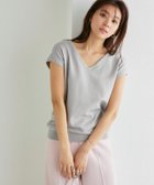 【ピエロ/Pierrot】の【A会場】選べる2ネックシルクタッチフレンチスリーブニット 大人の最旬トレンドファッション＆コーディネート founy(ファウニー) ファッション Fashion レディースファッション Fashion for Women トップス・カットソー Cut & Sew Tops ニット Knit Tops & Sweaters 送料無料 Free Shipping シルク Silk, 100% Silk スリーブ Sleeve, Long Sleeve / Short Sleeve フレンチ French, French Style プチプライス・低価格 Affordable / Budget Price ワイド Wide, Wide Fit 吸水 Absorbent, Quick-Dry thumbnail 166cm / グレー / Vネック / M|ID: prp329100004973092 ipo3291000000037288531