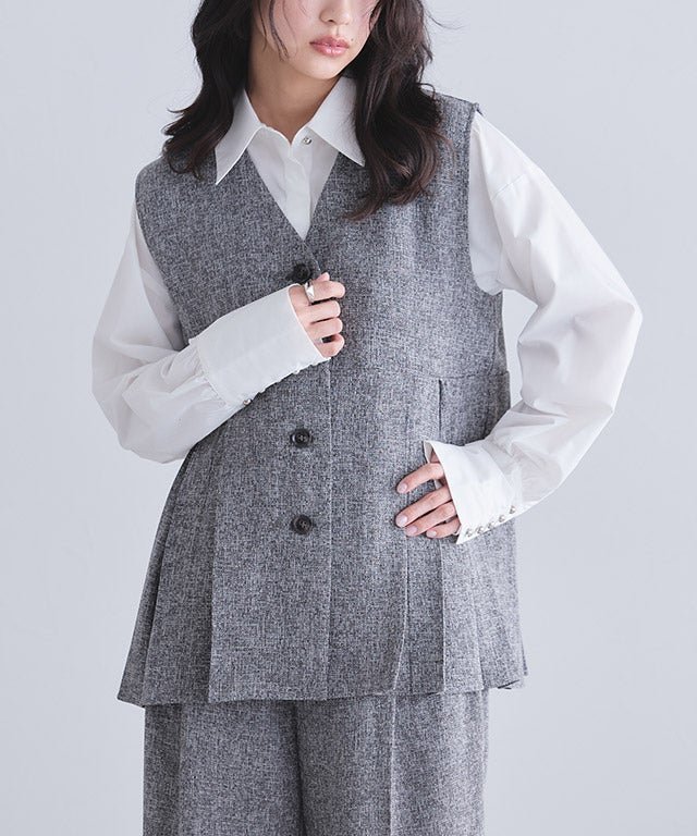 【ピエロ/Pierrot】のECLAM サマーツイードタックジレベスト インテリア・キッズ・メンズ・レディースファッション・服の通販 founy(ファウニー) https://founy.com/ ファッション Fashion レディースファッション Fashion for Women アウター Coat / Outerwear Collection トップス・カットソー Cut & Sew Tops ベスト&ジレ / 重ね着スタイル Vests & Gilets おすすめ Recommended / Our Picks キャミソール Camisole, Spaghetti Strap Top サマー Summer, Summer Style セットアップ Set-Up, Coordinated Outfit タンク Tank Top, Sleeveless Top ツイード Twill, Twill Weave フォルム Silhouette, Form プチプライス・低価格 Affordable / Budget Price ペプラム Peplum, Flared Hem |ID: prp329100004973105 ipo3291000000037288594