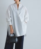 【ピエロ/Pierrot】のRASW ノーカラースキッパーチュニック 大人の最旬トレンドファッション＆コーディネート founy(ファウニー) ファッション Fashion レディースファッション Fashion for Women トップス・カットソー Cut & Sew Tops おすすめ Recommended / Our Picks カフス Cuff Design プチプライス・低価格 Affordable / Budget Price エレガント 上品 Elegant thumbnail 166cm / オフホワイト / M|ID: prp329100004973120 ipo3291000000037288648
