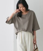 【ピエロ/Pierrot】の綿100%ラウンドヘムチュニックTシャツ 162cm / モカグレー / M|ID: prp329100004973130 ipo3291000000037288689