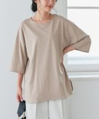【ピエロ/Pierrot】の綿100%ラウンドヘムチュニックTシャツ 162cm / サンドベージュ / M|ID: prp329100004973130 ipo3291000000037288690