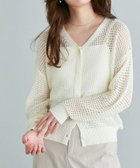 【ピエロ/Pierrot】の【A会場】透かし編みカーディガン 大人の最旬トレンドファッション＆コーディネート founy(ファウニー) ファッション Fashion レディースファッション Fashion for Women トップス・カットソー Cut & Sew Tops カーディガン・羽織り Layered Style Cardigans 送料無料 Free Shipping カーディガン Cardigan, Knitwear デコルテ Décolleté, Neckline トレンド Trend, Trending Now プチプライス・低価格 Affordable / Budget Price 透かし Cut-Out, Lacework thumbnail アイボリー|ID: prp329100004973139 ipo3291000000037288776