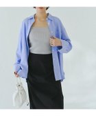【ピエロ/Pierrot】のRASW ワイドカフスシャツ 大人の最旬トレンドファッション＆コーディネート founy(ファウニー) ファッション Fashion レディースファッション Fashion for Women トップス・カットソー Cut & Sew Tops シャツ・ブラウス・オフィスカジュアル Elegant Blouses & Button-Ups カフス Cuff Design シンプル Simple, Minimal プチプライス・低価格 Affordable / Budget Price ラウンド Round, Round Neck ワイド Wide, Wide Fit エレガント 上品 Elegant 羽織 Haori, Light Jacket thumbnail 165cm / ライトブルー / M|ID: prp329100004973147 ipo3291000000037288811