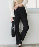 【ピエロ/Pierrot】のストレッチパンツ 大人の最旬トレンドファッション＆コーディネート founy(ファウニー) ファッション Fashion レディースファッション Fashion for Women パンツ Pants & Trousers 送料無料 Free Shipping ギャザー Gathered, Ruffled ストレッチ Stretch, Stretchy Fabric ストレート Straight, Straight Cut トレンド Trend, Trending Now フロント Front, Front Design プチプライス・低価格 Affordable / Budget Price レギンス Leggings, Stretch Pants thumbnail 167cm / ブラック / M|ID: prp329100004973227 ipo3291000000037289264