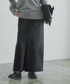 【ピエロ/Pierrot】のRASW デニムスリットスカート 大人の最旬トレンドファッション＆コーディネート founy(ファウニー) ファッション Fashion レディースファッション Fashion for Women スカート Skirts スリット Slit, Slit Detail デニム Denim, Jeans Material フロント Front, Front Design プチプライス・低価格 Affordable / Budget Price ロング Long, Long-Length thumbnail 166cm / ブラック / M|ID: prp329100004973240 ipo3291000000037289310