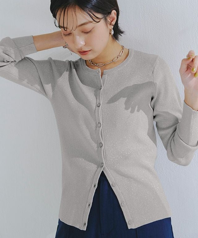 【ピエロ/Pierrot】のRASW ラメニットカーディガン 大人の最旬トレンドファッション＆コーディネート founy(ファウニー) 　ファッション　Fashion　レディースファッション　Fashion for Women　トップス・カットソー　Cut & Sew Tops　ニット　Knit Tops & Sweaters　カーディガン・羽織り　Layered Style Cardigans　コンパクト　Compact, Small Size　シンプル　Simple, Minimal　トレンド　Trend, Trending Now　プチプライス・低価格　Affordable / Budget Price　エレガント 上品　Elegant　 other-1|ID: prp329100004973243 ipo3291000000037289320