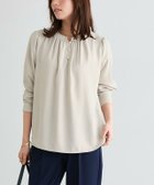 【ピエロ/Pierrot】の【アウトレットSALE!】防汚2wayボリュームスリーブブラウス 大人の最旬トレンドファッション＆コーディネート founy(ファウニー) ファッション Fashion レディースファッション Fashion for Women トップス・カットソー Cut & Sew Tops シャツ・ブラウス・オフィスカジュアル Elegant Blouses & Button-Ups ボリューム袖・フリルスリーブブラウス Voluminous & Ruffle Sleeves / Puffy Sleeve Tops アウトレット Outlet / Clearance ギャザー Gathered, Ruffled パール Pearl, Pearl Accent プチプライス・低価格 Affordable / Budget Price エレガント 上品 Elegant thumbnail グレージュ|ID: prp329100004973249 ipo3291000000037289340