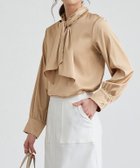 【ピエロ/Pierrot】のタイデザインブラウス 大人の最旬トレンドファッション＆コーディネート founy(ファウニー) ファッション Fashion レディースファッション Fashion for Women トップス・カットソー Cut & Sew Tops シャツ・ブラウス・オフィスカジュアル Elegant Blouses & Button-Ups おすすめ Recommended / Our Picks インナー Innerwear サテン Satin, Glossy Fabric シンプル Simple, Minimal プチプライス・低価格 Affordable / Budget Price エレガント 上品 Elegant thumbnail ベージュ|ID: prp329100004973250 ipo3291000000037289345
