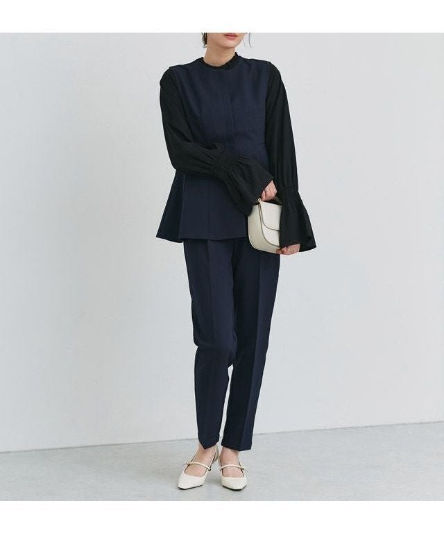 【ピエロ/Pierrot】の選べるペプラムセットアップ インテリア・キッズ・メンズ・レディースファッション・服の通販 founy(ファウニー) 　ファッション　Fashion　レディースファッション　Fashion for Women　セットアップ　Matching Sets　スーツ　Business Suits & Workwear　スーツセット・2点セット・レディーススーツ　Suit Sets / 2-Piece Suits / Office Suit Sets　インナー　Innerwear　ストレッチ　Stretch, Stretchy Fabric　スーツ　Suit, Formalwear　セットアップ　Set-Up, Coordinated Outfit　センター　Center, Center Line　フェミニン　Feminine, Girly　プチプライス・低価格　Affordable / Budget Price　ペプラム　Peplum, Flared Hem　167cm / ネイビー / B / M|ID: prp329100004973257 ipo3291000000037289379