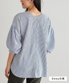 【ピエロ/Pierrot】の2wayパールボタンブラウス 大人の最旬トレンドファッション＆コーディネート founy(ファウニー) ファッション Fashion レディースファッション Fashion for Women トップス・カットソー Cut & Sew Tops シャツ・ブラウス・オフィスカジュアル Elegant Blouses & Button-Ups スリーブ Sleeve, Long Sleeve / Short Sleeve パール Pearl, Pearl Accent フェミニン Feminine, Girly プチプライス・低価格 Affordable / Budget Price ルーズ Loose, Oversized ワンポイント One Point, Statement Accent thumbnail 2wayパールボタンブラウス|ID: prp329100004973265 ipo3291000000037289405