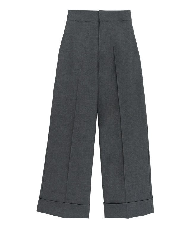 【ピエロ/Pierrot】のRASW ウールミックスハイウエストダブルパンツ インテリア・キッズ・メンズ・レディースファッション・服の通販 founy(ファウニー) 　ファッション　Fashion　レディースファッション　Fashion for Women　パンツ　Pants & Trousers　送料無料　Free Shipping　センター　Center, Center Line　ダブル　Double, Double-Breasted　プチプライス・低価格　Affordable / Budget Price　ワイド　Wide, Wide Fit　エレガント 上品　Elegant　杢グレー|ID: prp329100004973288 ipo3291000000037289487