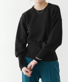 【ピエロ/Pierrot】のボリュームスリーブクロップドニット 大人の最旬トレンドファッション＆コーディネート founy(ファウニー) ファッション Fashion レディースファッション Fashion for Women トップス・カットソー Cut & Sew Tops ニット Knit Tops & Sweaters ボリューム袖・フリルスリーブブラウス Voluminous & Ruffle Sleeves / Puffy Sleeve Tops クロップド Cropped, Short Length プチプライス・低価格 Affordable / Budget Price thumbnail ブラック|ID: prp329100004973290 ipo3291000000037289497
