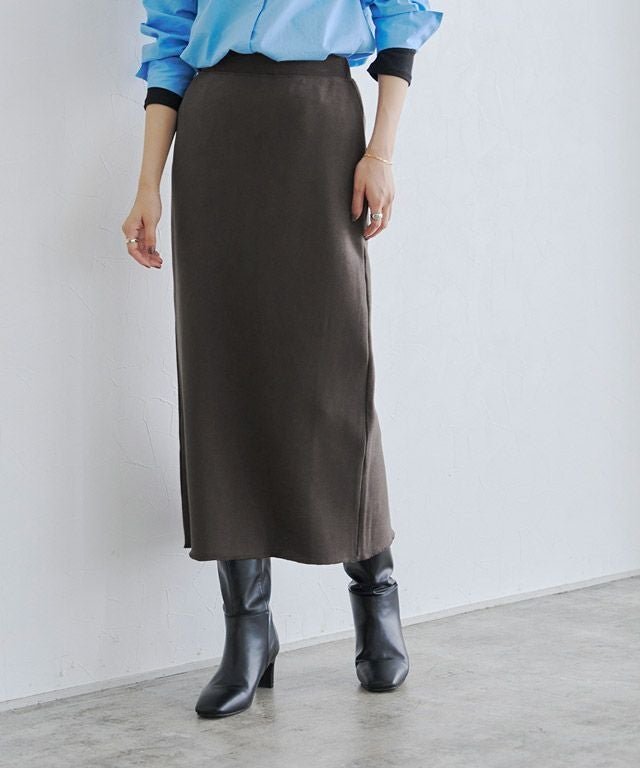 【ピエロ/Pierrot】のソフト起毛Iラインスカート インテリア・キッズ・メンズ・レディースファッション・服の通販 founy(ファウニー) 　ファッション　Fashion　レディースファッション　Fashion for Women　スカート　Skirts　プチプライス・低価格　Affordable / Budget Price　167cm / ブラウン / M|ID: prp329100004973292 ipo3291000000037289510