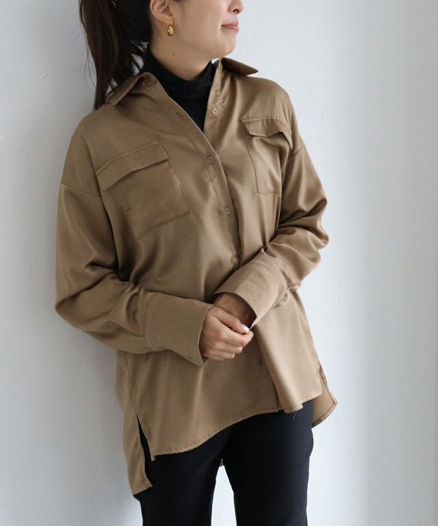 【ピエロ/Pierrot】のベルト付きシャツ インテリア・キッズ・メンズ・レディースファッション・服の通販 founy(ファウニー) 　ファッション　Fashion　レディースファッション　Fashion for Women　トップス・カットソー　Cut & Sew Tops　シャツ・ブラウス・オフィスカジュアル　Elegant Blouses & Button-Ups　ベルト&ウエストマーク　Belts & Waist Accessories　プチプライス・低価格　Affordable / Budget Price　ポケット　Pocket, Pocket Detail　リボン　Ribbon, Bow　エレガント 上品　Elegant　モカベージュ|ID: prp329100004973297 ipo3291000000037289537