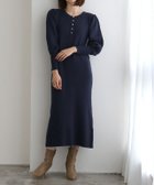 【ピエロ/Pierrot】の2wayパールデザインニットワンピース 163cm / ネイビー / M|ID: prp329100004973304 ipo3291000000037289560