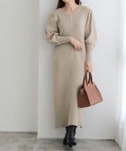 【ピエロ/Pierrot】の2wayパールデザインニットワンピース 155cm / グレージュ / M|ID: prp329100004973304 ipo3291000000037289561
