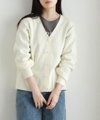【ピエロ/Pierrot】の【アウトレットSALE!】パールボタンスポンジニットカーディガン オフホワイト|ID: prp329100004973311 ipo3291000000037289594