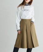 【ピエロ/Pierrot】のタックフレアミドル丈パンツ ベージュ|ID: prp329100004973332 ipo3291000000037289673