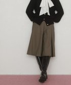 【ピエロ/Pierrot】のタックフレアミドル丈パンツ 杢ブラウン|ID: prp329100004973332 ipo3291000000037289674