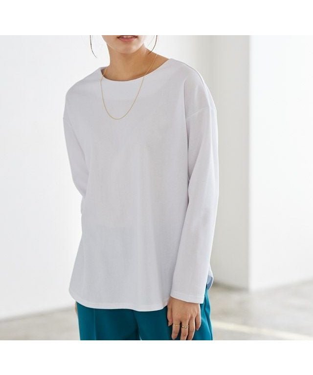 【ピエロ/Pierrot】の2way裏微起毛ロングスリーブTシャツ インテリア・キッズ・メンズ・レディースファッション・服の通販 founy(ファウニー) 　ファッション　Fashion　レディースファッション　Fashion for Women　トップス・カットソー　Cut & Sew Tops　シャツ・ブラウス・オフィスカジュアル　Elegant Blouses & Button-Ups　ロングTシャツ・Tシャツ　Longline T-Shirts & Tees　おすすめ　Recommended / Our Picks　シンプル　Simple, Minimal　スリーブ　Sleeve, Long Sleeve / Short Sleeve　プチプライス・低価格　Affordable / Budget Price　ベスト　Vest, Waistcoat　ロング　Long, Long-Length　エレガント 上品　Elegant　ホワイト|ID: prp329100004973337 ipo3291000000037289695