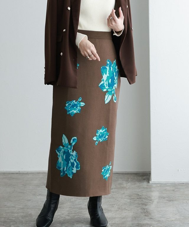 【ピエロ/Pierrot】の花柄ジャカードスカート インテリア・キッズ・メンズ・レディースファッション・服の通販 founy(ファウニー) https://founy.com/ ファッション Fashion レディースファッション Fashion for Women スカート Skirts クラシカル Classical, Vintage-Inspired ジャカード／ジャガード Jacquard, Woven Pattern バランス Balance, Style Balance フラワー Flower, Floral プチプライス・低価格 Affordable / Budget Price |ID: prp329100004973338 ipo3291000000037289696