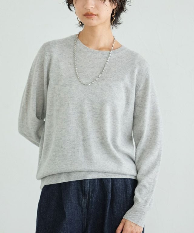 【ピエロ/Pierrot】のRASW カシミヤ100%クルーネックニット インテリア・キッズ・メンズ・レディースファッション・服の通販 founy(ファウニー) 　ファッション　Fashion　レディースファッション　Fashion for Women　トップス・カットソー　Cut & Sew Tops　ニット　Knit Tops & Sweaters　送料無料　Free Shipping　シンプル　Simple, Minimal　プチプライス・低価格　Affordable / Budget Price　ベーシック　Basic, Essential　ボトム　Bottoms, Lower Wear　エレガント 上品　Elegant　166cm / 杢グレー / M|ID: prp329100004973350 ipo3291000000037289743