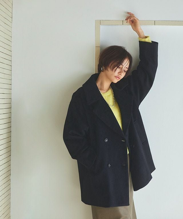 【ピエロ/Pierrot】のRASW ウールミックスワイドシルエットピーコート インテリア・キッズ・メンズ・レディースファッション・服の通販 founy(ファウニー) 　ファッション　Fashion　レディースファッション　Fashion for Women　アウター　Coat / Outerwear Collection　コート・ロングコート・ピーコート　Long Coats, Peacoats & More　レディースジャケット・軽アウター　Jackets　送料無料　Free Shipping　バランス　Balance, Style Balance　プチプライス・低価格　Affordable / Budget Price　ミドル　Middle Length, Mid Height　165cm / ダークネイビー / M|ID: prp329100004973353 ipo3291000000037289759