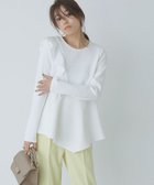 【ピエロ/Pierrot】のフリルドッキングダンボールフレアプルオーバー 大人の最旬トレンドファッション＆コーディネート founy(ファウニー) ファッション Fashion レディースファッション Fashion for Women トップス・カットソー Cut & Sew Tops カジュアルプルオーバー・ニットトップス Pullovers & Knit Tops / Casual Pullovers アシンメトリー Asymmetrical Style カットソー Cut and Sewn Top フェミニン Feminine, Girly フリル Frill, Ruffle フレア Flare, Flared プチプライス・低価格 Affordable / Budget Price エレガント 上品 Elegant thumbnail オフホワイト|ID: prp329100004973374 ipo3291000000037289846