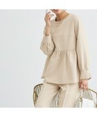 【ピエロ/Pierrot】のパールペプラムブラウスセットアップ 大人の最旬トレンドファッション＆コーディネート founy(ファウニー) ファッション Fashion レディースファッション Fashion for Women トップス・カットソー Cut & Sew Tops シャツ・ブラウス・オフィスカジュアル Elegant Blouses & Button-Ups スーツ Business Suits & Workwear スーツセット・2点セット・レディーススーツ Suit Sets / 2-Piece Suits / Office Suit Sets ストレッチ Stretch, Stretchy Fabric スーツ Suit, Formalwear セットアップ Set-Up, Coordinated Outfit センター Center, Center Line パール Pearl, Pearl Accent プチプライス・低価格 Affordable / Budget Price ベーシック Basic, Essential ペプラム Peplum, Flared Hem thumbnail 167cm / ライトベージュ / M|ID: prp329100004973387 ipo3291000000037289896