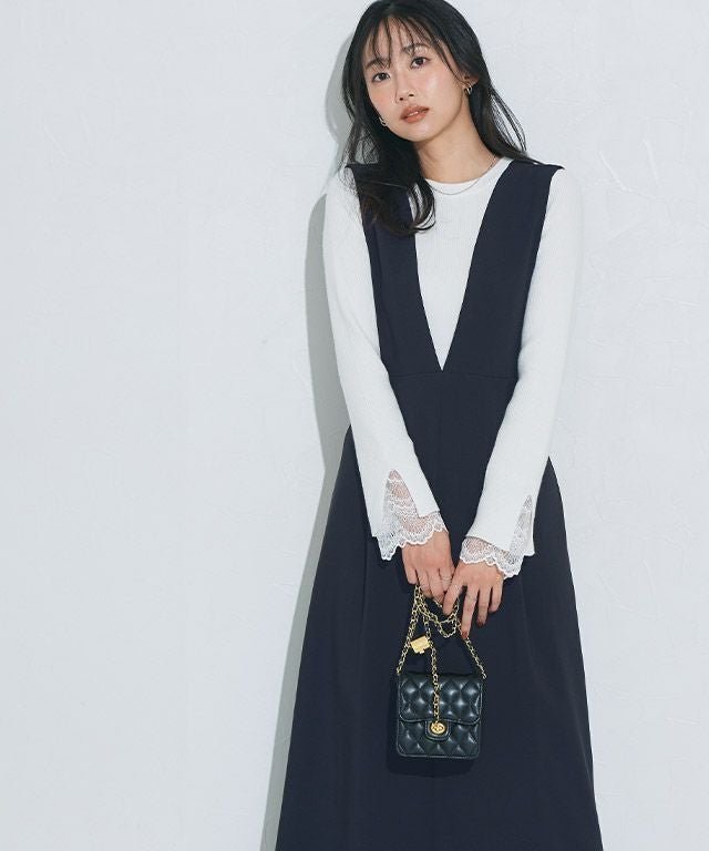 【ピエロ/Pierrot】のウエストマークジャンパースカート インテリア・キッズ・メンズ・レディースファッション・服の通販 founy(ファウニー) 　ファッション　Fashion　レディースファッション　Fashion for Women　スカート　Skirts　インナー　Innerwear　シンプル　Simple, Minimal　ストレッチ　Stretch, Stretchy Fabric　プチプライス・低価格　Affordable / Budget Price　162cm / ネイビー / M|ID: prp329100004973391 ipo3291000000037289911