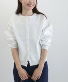 【ピエロ/Pierrot】の【アウトレットSALE!】スポンジニットパールボタンカーディガン 163cm / オフホワイト / M|ID: prp329100004973394 ipo3291000000037289924