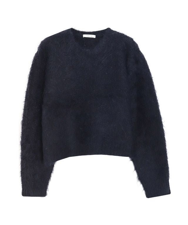 【ピエロ/Pierrot】のRASW モヘアタッチクロップドニット インテリア・キッズ・メンズ・レディースファッション・服の通販 founy(ファウニー) 　ファッション　Fashion　レディースファッション　Fashion for Women　トップス・カットソー　Cut & Sew Tops　ニット　Knit Tops & Sweaters　おすすめ　Recommended / Our Picks　カットソー　Cut and Sewn Top　クロップド　Cropped, Short Length　コンパクト　Compact, Small Size　バランス　Balance, Style Balance　プチプライス・低価格　Affordable / Budget Price　ベーシック　Basic, Essential　ネイビー|ID: prp329100004973397 ipo3291000000037289934