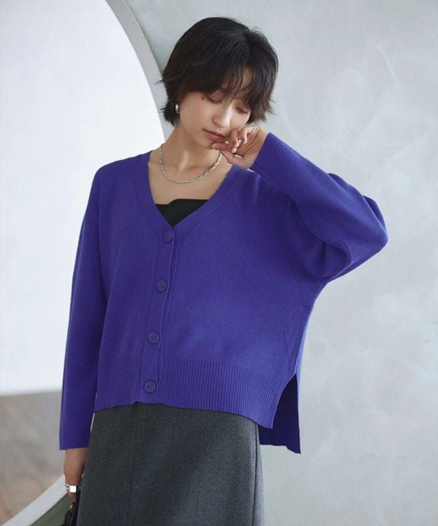 【ピエロ/Pierrot】のRASW 綿シルクニットカーディガン インテリア・キッズ・メンズ・レディースファッション・服の通販 founy(ファウニー) 　ファッション　Fashion　レディースファッション　Fashion for Women　トップス・カットソー　Cut & Sew Tops　ニット　Knit Tops & Sweaters　カーディガン・羽織り　Layered Style Cardigans　シルク　Silk, 100% Silk　バランス　Balance, Style Balance　プチプライス・低価格　Affordable / Budget Price　ミラノリブ　Milano Rib, Milano Stitch　ワイド　Wide, Wide Fit　エレガント 上品　Elegant　166cm / ブルー / M|ID: prp329100004973402 ipo3291000000037289953