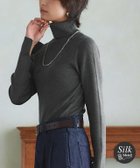 【ピエロ/Pierrot】のRASW 綿シルクタートルネックニット 大人の最旬トレンドファッション＆コーディネート founy(ファウニー) ファッション Fashion レディースファッション Fashion for Women トップス・カットソー Cut & Sew Tops ニット Knit Tops & Sweaters タートルネック・ハイネックトップス Turtlenecks & High-Neck Tops おすすめ Recommended / Our Picks シルク Silk, 100% Silk スリット Slit, Slit Detail タートルネック Turtleneck, High Neck プチプライス・低価格 Affordable / Budget Price ルーズ Loose, Oversized thumbnail [RASW] 綿シルクタートルネックニット|ID: prp329100004973409 ipo3291000000037289976