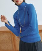 【ピエロ/Pierrot】のRASW 綿シルクタートルネックニット 大人の最旬トレンドファッション＆コーディネート founy(ファウニー) ファッション Fashion レディースファッション Fashion for Women トップス・カットソー Cut & Sew Tops ニット Knit Tops & Sweaters タートルネック・ハイネックトップス Turtlenecks & High-Neck Tops おすすめ Recommended / Our Picks シルク Silk, 100% Silk スリット Slit, Slit Detail タートルネック Turtleneck, High Neck プチプライス・低価格 Affordable / Budget Price ルーズ Loose, Oversized thumbnail 166cm / ブルー / M|ID: prp329100004973409 ipo3291000000037289977