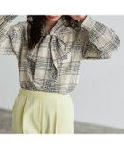 【ピエロ/Pierrot】の選べる柄2wayリボンブラウス 166cm / チェック/ライトベージュ / M|ID: prp329100004973424 ipo3291000000037290050
