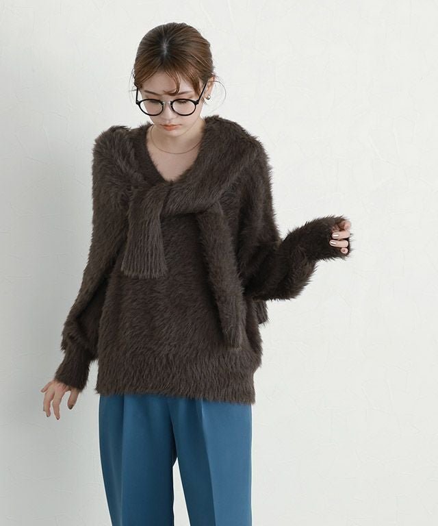 【ピエロ/Pierrot】のシャギーニットカーディガン インテリア・キッズ・メンズ・レディースファッション・服の通販 founy(ファウニー) 　ファッション　Fashion　レディースファッション　Fashion for Women　トップス・カットソー　Cut & Sew Tops　ニット　Knit Tops & Sweaters　カーディガン・羽織り　Layered Style Cardigans　シンプル　Simple, Minimal　トレンド　Trend, Trending Now　プチプライス・低価格　Affordable / Budget Price　ベーシック　Basic, Essential　ブラウン|ID: prp329100004973452 ipo3291000000037290164