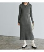 【ピエロ/Pierrot】の襟リブニットワンピース 163cm / 杢チャコール / M|ID: prp329100004973462 ipo3291000000037290200