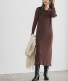 【ピエロ/Pierrot】の襟リブニットワンピース 165cm / レディッシュブラウン / M|ID: prp329100004973462 ipo3291000000037290202
