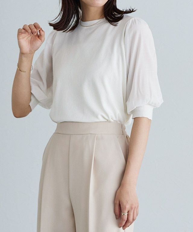 【ピエロ/Pierrot】の【A会場】ドッキングスリーブニット インテリア・キッズ・メンズ・レディースファッション・服の通販 founy(ファウニー) 　ファッション　Fashion　レディースファッション　Fashion for Women　トップス・カットソー　Cut & Sew Tops　ニット　Knit Tops & Sweaters　送料無料　Free Shipping　シンプル　Simple, Minimal　ドッキング　Docking, Mixed Material　プチプライス・低価格　Affordable / Budget Price　ロング　Long, Long-Length　オフホワイト|ID: prp329100004973496 ipo3291000000037290331